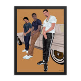 Franklin x Leon x Manboy Framed Poster