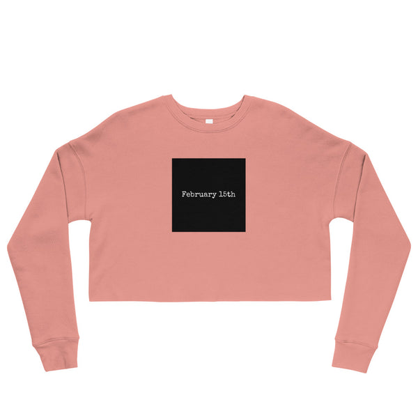 February 15th Box Logo Crop Sweatshirt